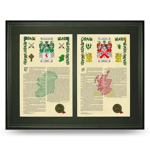 Double Armorial History Framed-Black