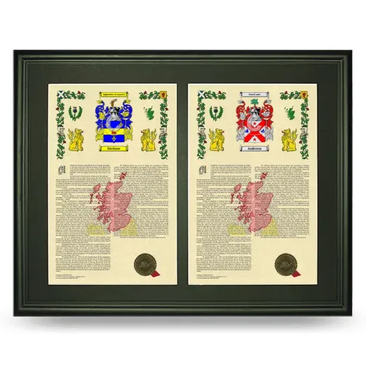 Double Armorial History Framed-Black