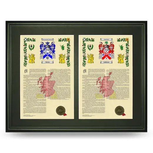 Double Armorial History Framed-Black