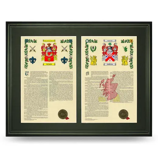 Double Armorial History Framed-Black