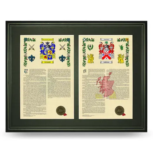 Double Armorial History Framed-Black