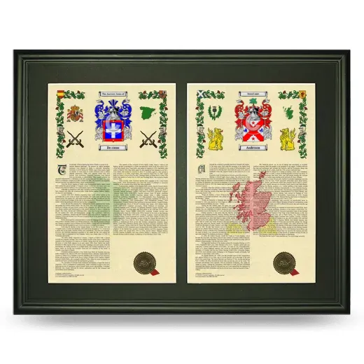 Double Armorial History Framed-Black