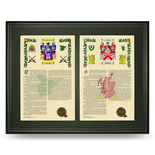 Double Armorial History Framed-Black