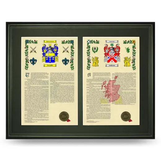 Double Armorial History Framed-Black