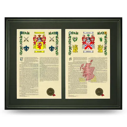 Double Armorial History Framed-Black
