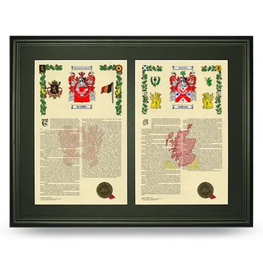 Double Armorial History Framed-Black