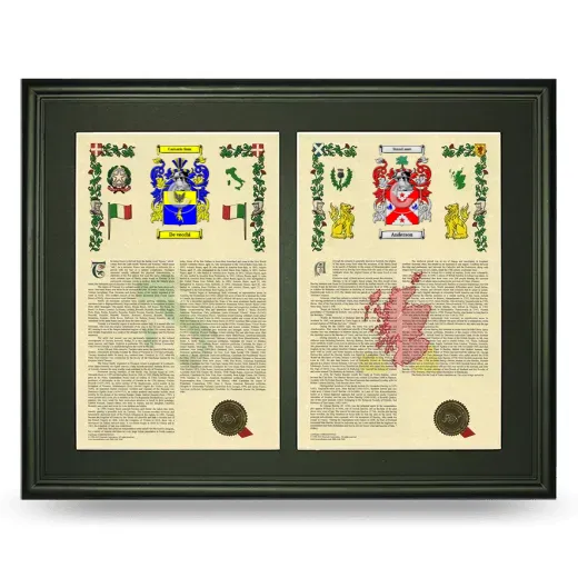 Double Armorial History Framed-Black