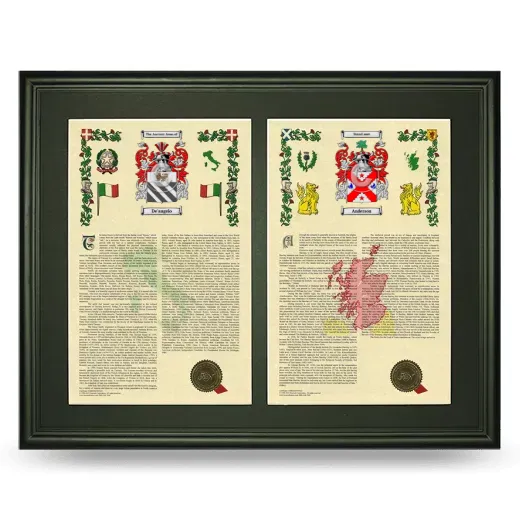 Double Armorial History Framed-Black