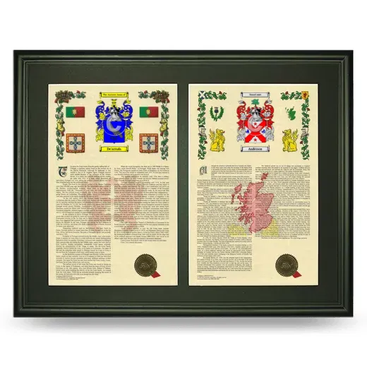 Double Armorial History Framed-Black