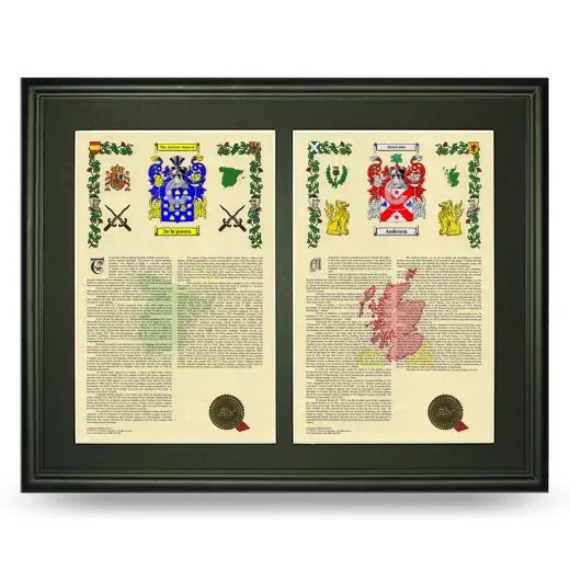 Double Armorial History Framed-Black