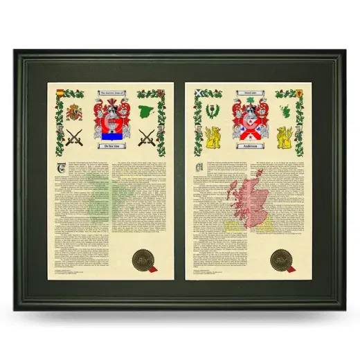 Double Armorial History Framed-Black