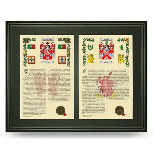Double Armorial History Framed-Black