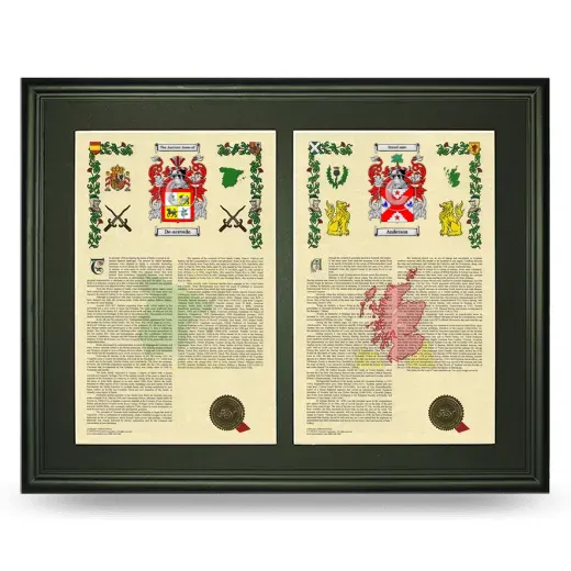 Double Armorial History Framed-Black