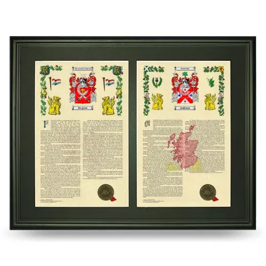Double Armorial History Framed-Black