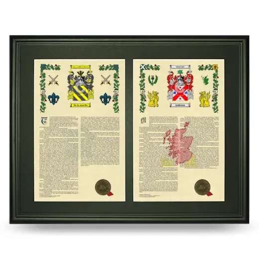 Double Armorial History Framed-Black