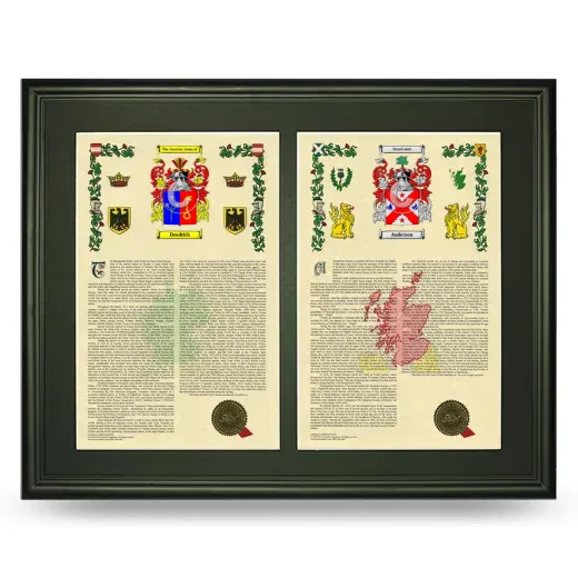 Double Armorial History Framed-Black