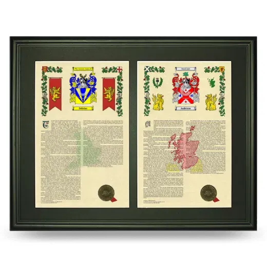 Double Armorial History Framed-Black