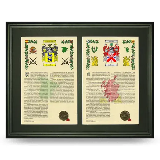 Double Armorial History Framed-Black