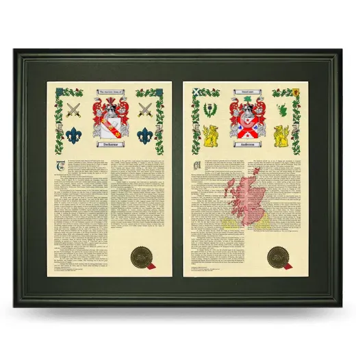 Double Armorial History Framed-Black