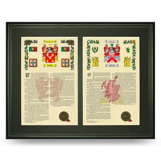 Double Armorial History Framed-Black