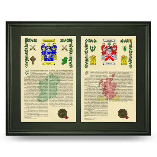 Double Armorial History Framed-Black