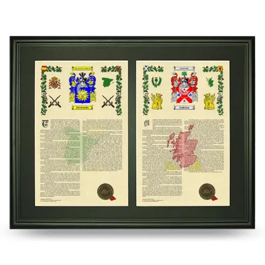 Double Armorial History Framed-Black