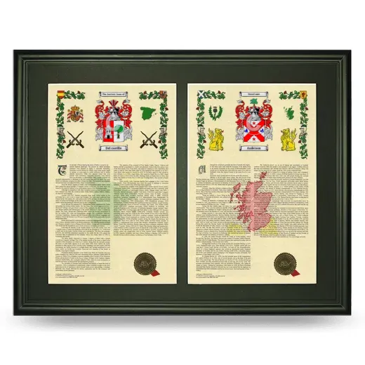 Double Armorial History Framed-Black
