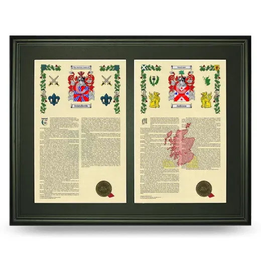 Double Armorial History Framed-Black