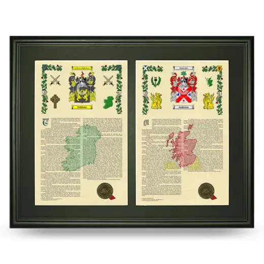 Double Armorial History Framed-Black
