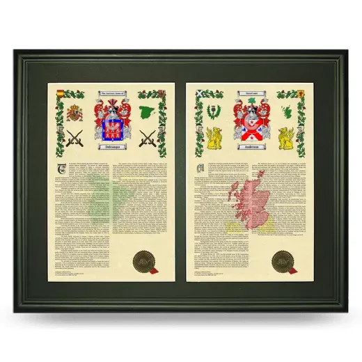 Double Armorial History Framed-Black