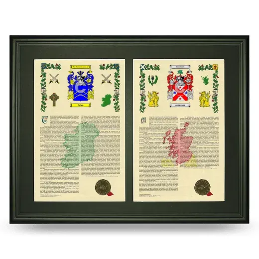Double Armorial History Framed-Black