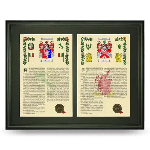 Double Armorial History Framed-Black