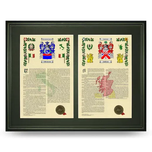Double Armorial History Framed-Black