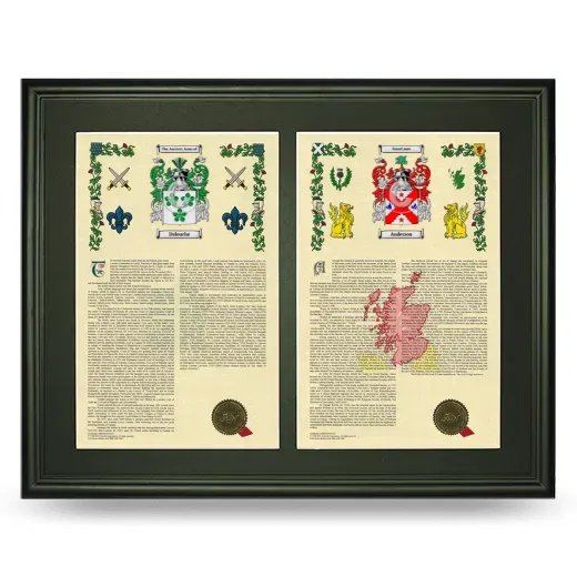 Double Armorial History Framed-Black