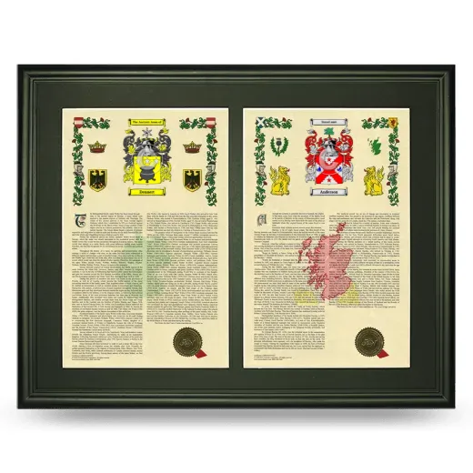 Double Armorial History Framed-Black