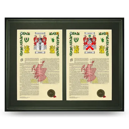 Double Armorial History Framed-Black