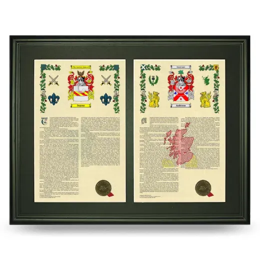 Double Armorial History Framed-Black