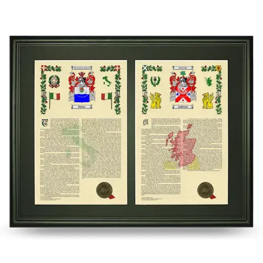 Double Armorial History Framed-Black