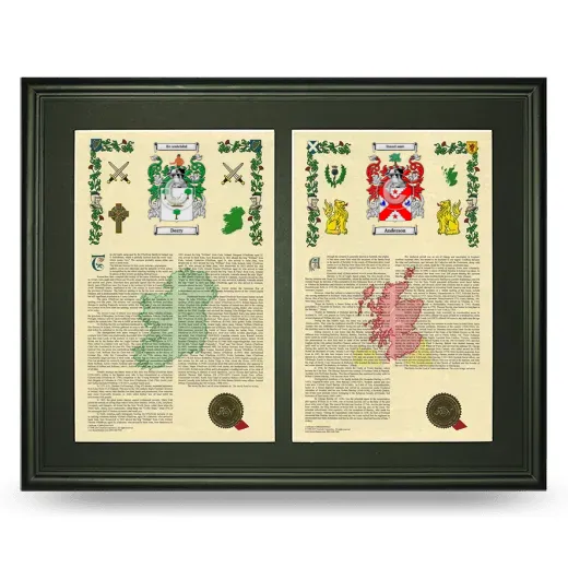 Double Armorial History Framed-Black