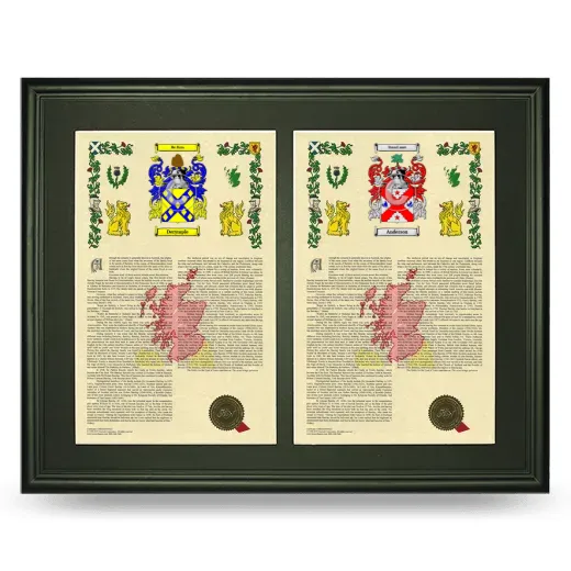 Double Armorial History Framed-Black