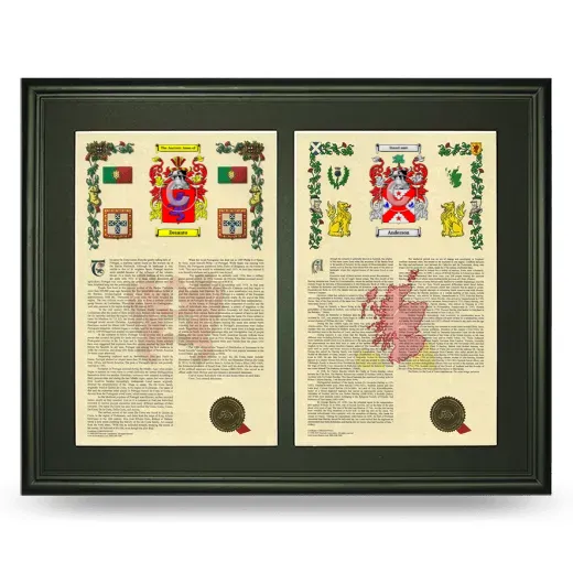Double Armorial History Framed-Black