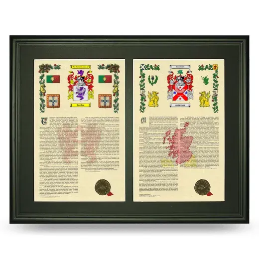 Double Armorial History Framed-Black