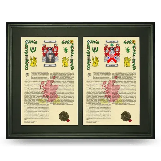 Double Armorial History Framed-Black