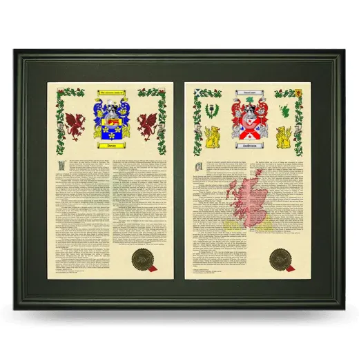 Double Armorial History Framed-Black