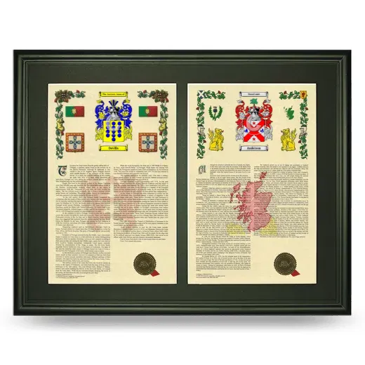 Double Armorial History Framed-Black