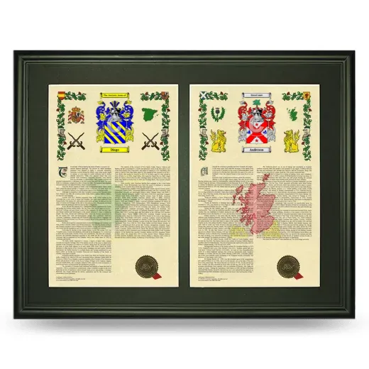 Double Armorial History Framed-Black