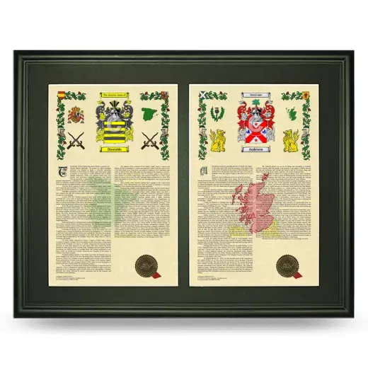 Double Armorial History Framed-Black