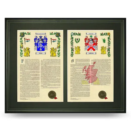 Double Armorial History Framed-Black
