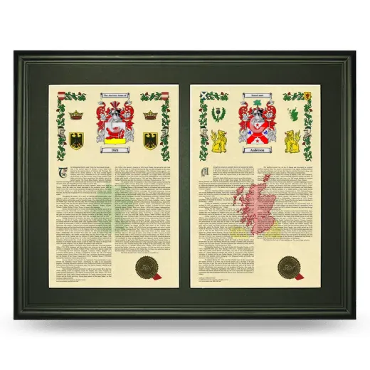 Double Armorial History Framed-Black
