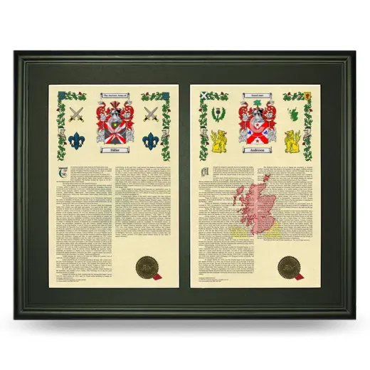 Double Armorial History Framed-Black